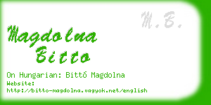 magdolna bitto business card
