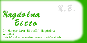 magdolna bitto business card